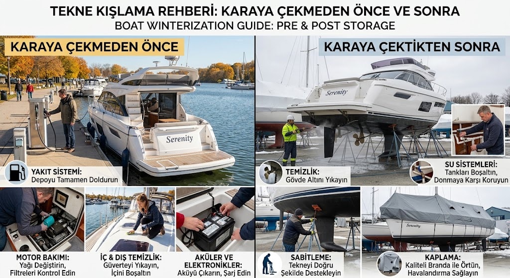 Tekne Kışlama Rehberi: Karaya Çekmeden Önce ve Sonra